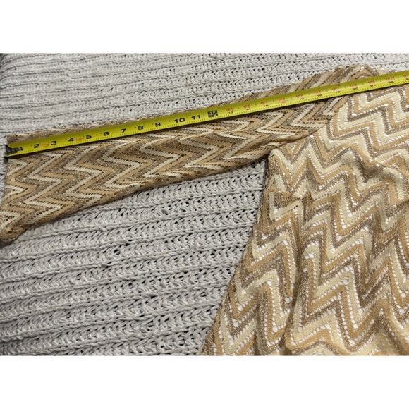 Lilly Pulitzer Jade Chevron Cocktail Dress Geo Lace Womens Size Medium Tan Gold - Picture 6 of 11